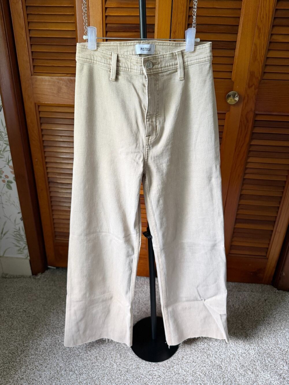 Pistola Tan High Rise Wide Leg Jeans Pants Sz 25
